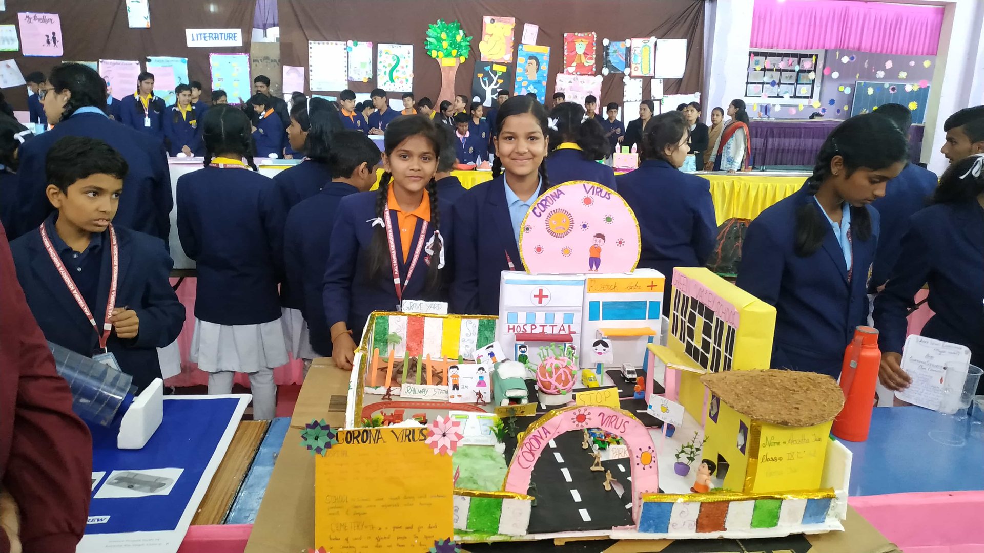 KKSN investiture ceremony with house flags